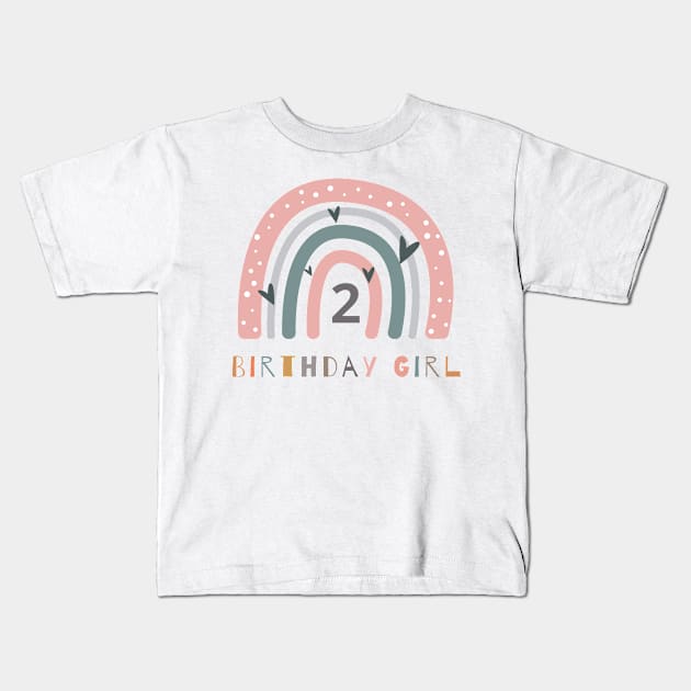 Birthday Girl's 2nd Year! Kids T-Shirt by Lytaccept